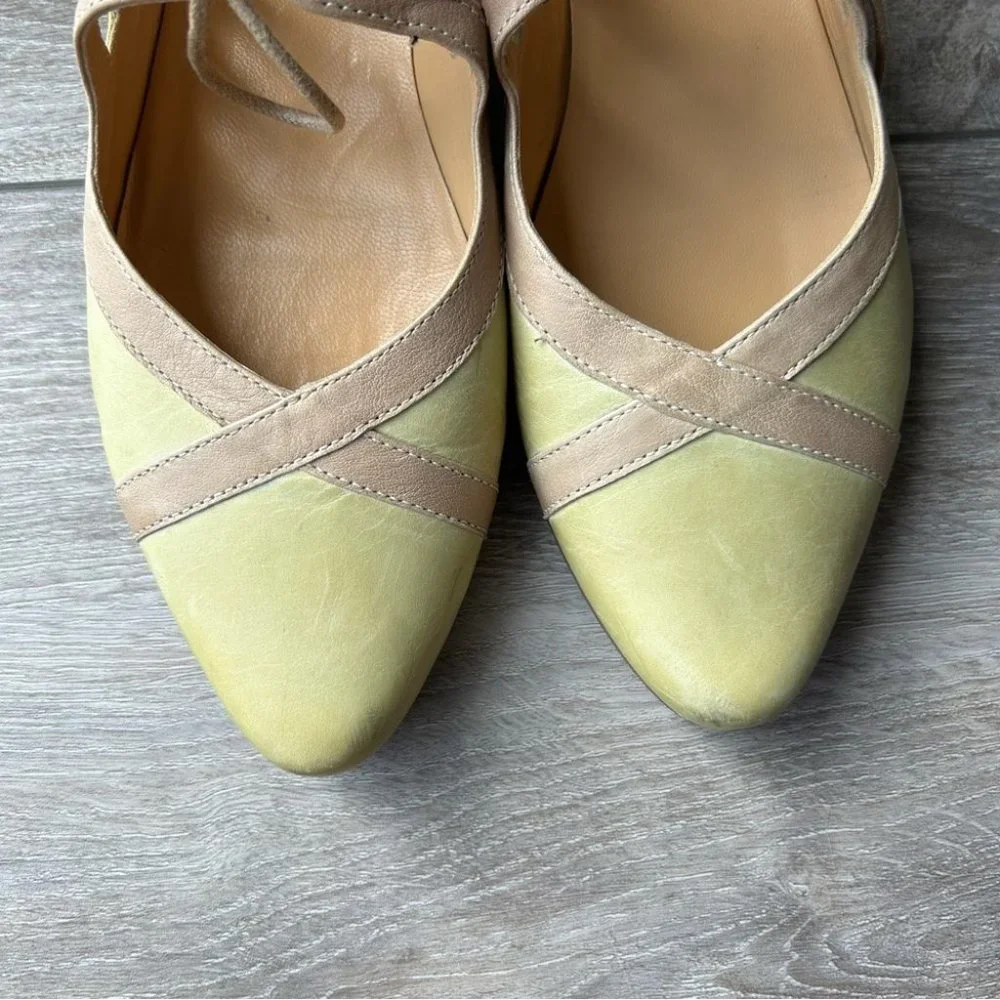Fidji Lace Up Mary Jane Leather Flats Made in Portugal - Picture 4 of 16